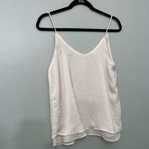 S blu pepper white satin blouse